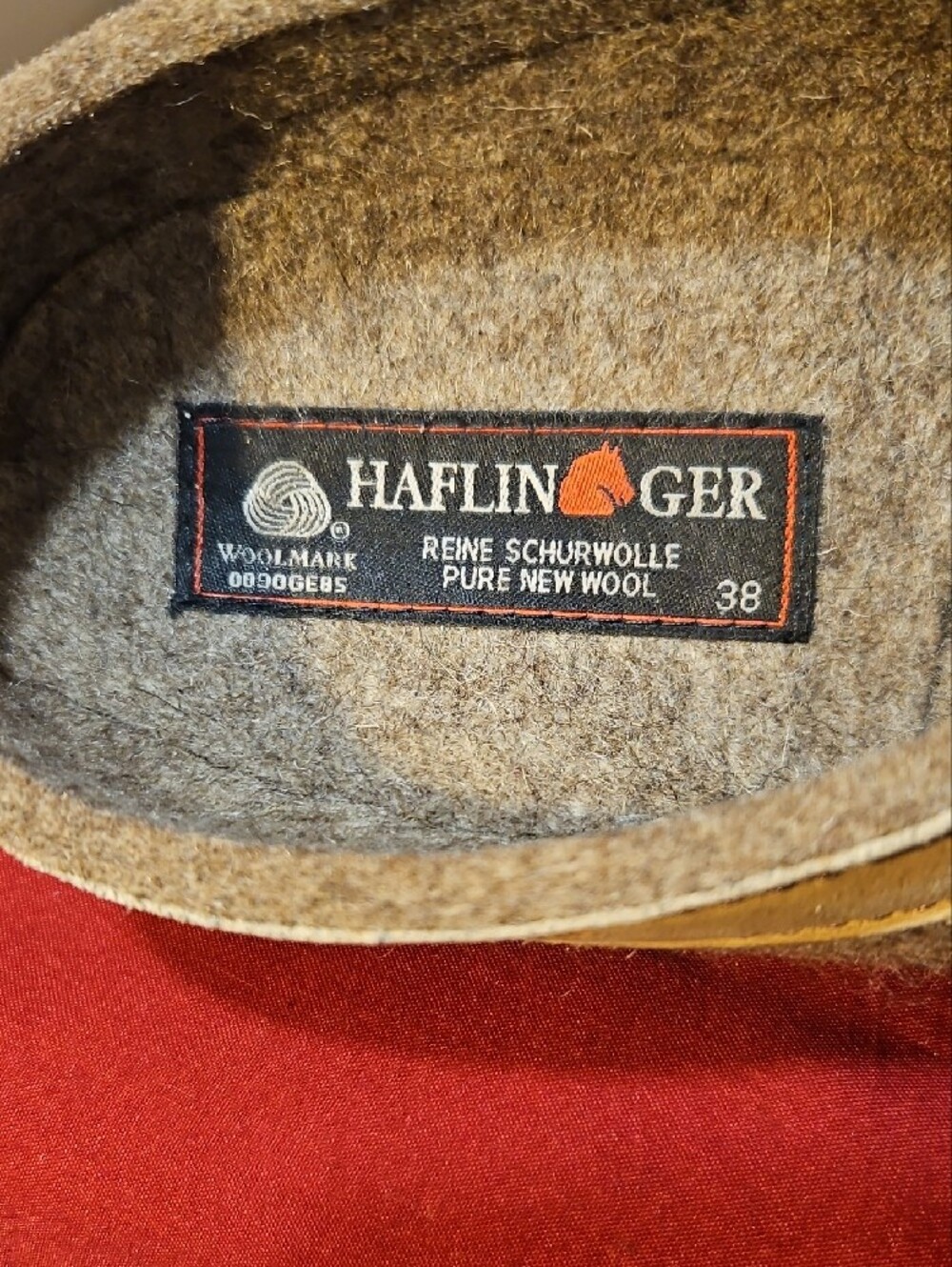 Haflinger Women's Felt Slip-On Clogs in Tan/Brown - Picture 2 of 6